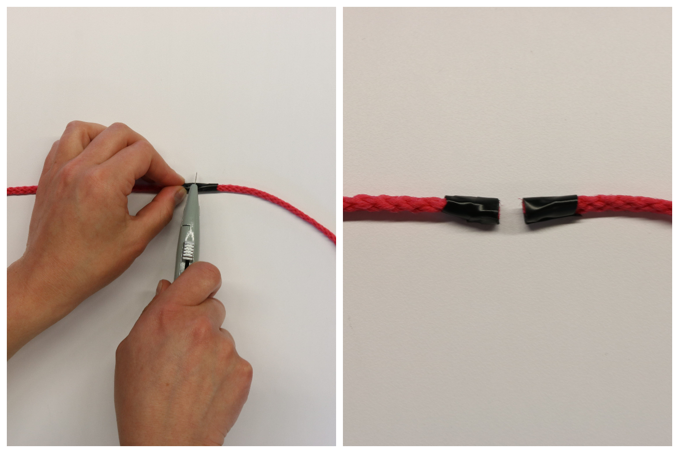 How to cut large diameter rope. 